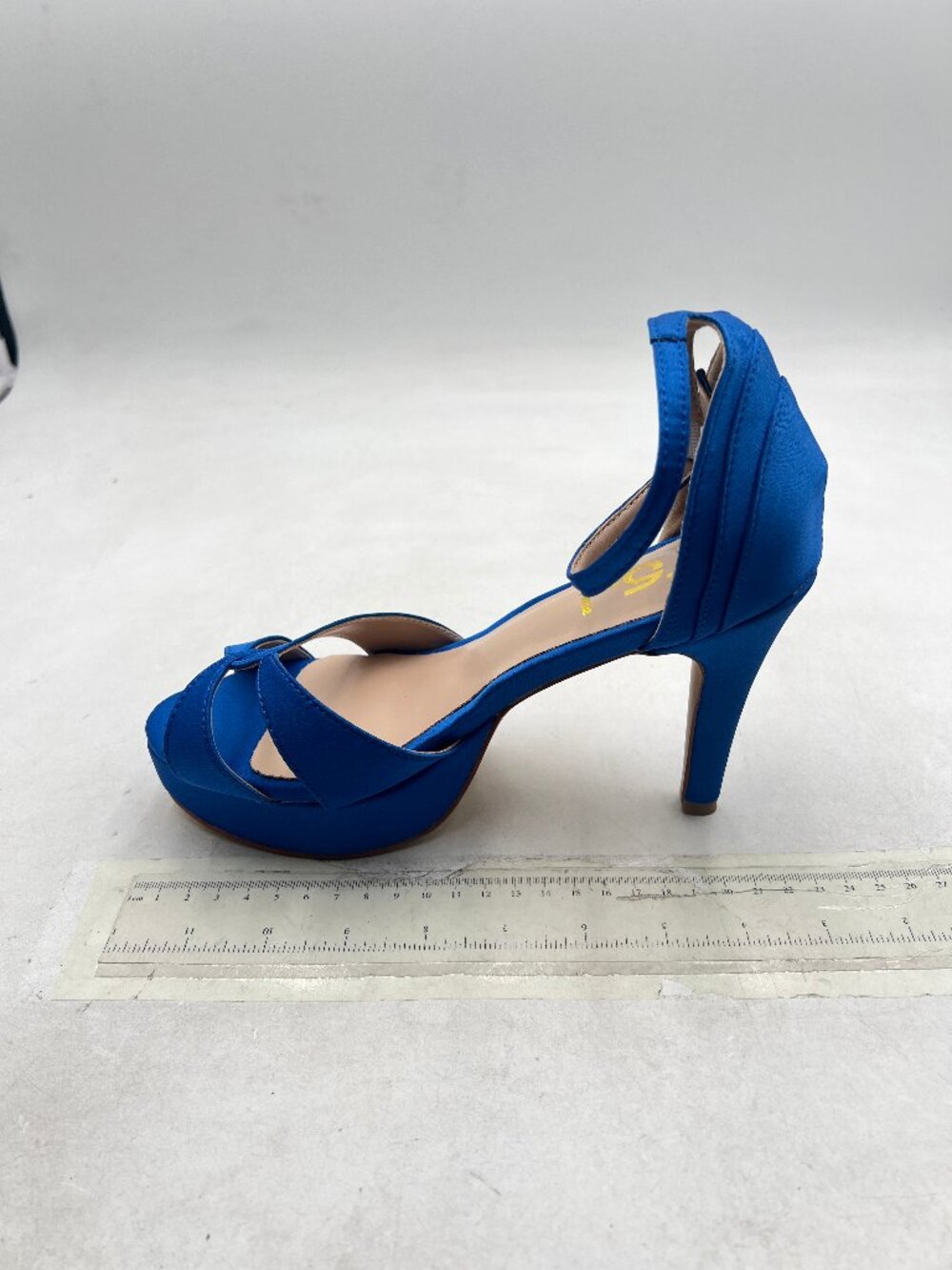 FSJ Blue Open Toe Ankle Strap Sandals Platform Stiletto Heel Party Shoes